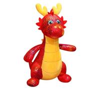 Cabilock Chinese Year Dragon Plush Red Zodiac Mascot Stuffed Animal with Vibrant Colors and Detailed Craft for Festive Home Decor and Lucky Gift