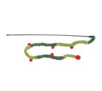 Cabilock Christmas Cat Teaser Plush Interactive Cat Stick for Cats at Home | Christmas Themed Cartoon Shape, Wear Resistant Scratching Play, Gift for Friends with PET Cats