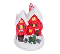 Cabilock Christmas Resin Miniature Snow House Ornament Compact Lightweight Holiday Village Figurine for Indoor Decorations Festive Resin Sculpture for Dollhouses and Mini Gardens