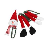 Cabilock Christmas Snowman Tree Topper Decoration Unique Holiday Figurine for Festive Home Office and Mall Decor Charming Ornament to Christmas Spirit