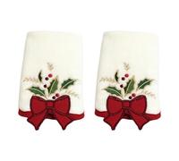 Cabilock Christmas Tea Towels 2Pcs Christmas Dish Towels Cotton Face Kitchen Tea Snowman Hand for Holiday Home Use 24X15 Inch