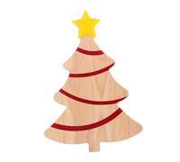 Cabilock Christmas Tree Wooden Charcuterie Board Dual Sided Cutting Tray for Vegetables and Meat Nonporous Stain Resistant Surface Versatile Holiday Serving Platter for Cheese Sushi Fruit
