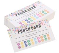 Cabilock Classroom Reward Punch Cards 50 Sheets Cartoon Paper Incentive Cards for Student Behavior Motivation Teaching Supplies