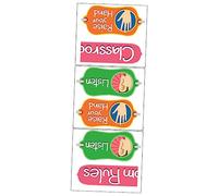 Cabilock Classroom Rules Posters for Preschool Decor Special Education Attention Behavior Wall Stickers for Kindergarten Bulletin Board for Homeschool and Daycare
