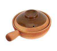 Cabilock Clay Casserole Pot with Lid, Small Rice Clay Pots, Stew Soup Terracotta Bibimbap Baking Dish Stove Ware for Home Family Meals Cooking