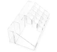 Cabilock Clear Acrylic Cosmetic Organizer with Diamond Pattern Multi-functional Makeup Storage for Lipstick Skincare Vanity and Bathroom Countertop Stylish Transparent Makeup Holder with
