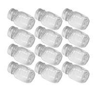 Cabilock Clear Glass Reagent Bottles Sample Vials 12pcs with Graduated Markings with Screw Caps Transparent Containers for Laboratory and Home Storage for Liquid Samples