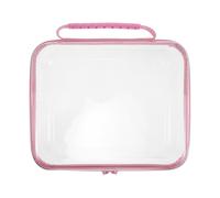 Cabilock Clear Hard Shell Zipper Case Transparent Storage Pouch Crush-Resistant Organizer for Travel Toiletries Makeup Diapers Snacks Large Volume Multipurpose Plastic Box