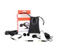 Cabilock Clip on Lavalier Lapel Microphone with High Sensitivity and Small Size, Metal and Aps Material, for Recording Scenario and Online Teaching Video Production