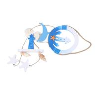 Cabilock Coastal Dolphin Wall Decor with Swim Ring Nautical Mediterranean Style Pendant for Bedroom Living Room Office Creative Beach Birthday Party Decoration Ocean Themed Hanging Art