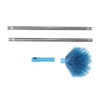 Cabilock Cobweb Duster 2 Pack Web Ceiling Brush Extended Design Plastic Blue Stylish Practical Tool for Easy Cleaning of High Places in Buildings and Cleaning Corners