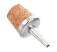 Cabilock Cocktail Bottle Pourer with Top and Cork Base, Metal and Wood Material, Comfortable Fit, Reduces Waste Replacement Top for Home Bars and Restaurants