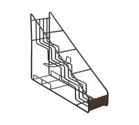 Cabilock Coffee Shop Syrup Bottles Storage Rack Black Iron Step-Type Display Shelf Space-Saving Household Organizer