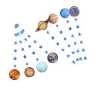Cabilock Colorful Solar System Decor Outer Space Hanging Planets Garland for Classroom Library Study Party Decorations Safe Paper Material