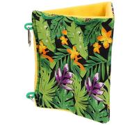 Cabilock Comfortable Hanging Parrot Hammock Bird Nest Bed Tropical Rainforest Printed Cloth Design, Suitable for Small Birds like Canary, for Bedside Or Stairs Use, Green Assorted style