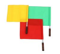 Cabilock Commanding Flags Made of Polyester Cotton and Stainless Steel 3pcs Multi-function for Traffic Conducting and Signalling at Events at Home