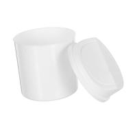 Cabilock Compact Mini Table Trash Can with Rotating Lid Small Plastic Garbage Bin for Office Desk and Bathroom Space Saving Wastebasket for Scraps and Snack Wrappers