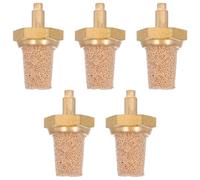 Cabilock Copper Air Filter Nozzle Muffler 5Pcs Pneumatic Silencer for Fog Machine Bubble Stone Replacement Suitable for Stage Smoke Equipment