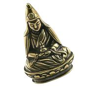 Cabilock Copper Guanyin Statue Retro Vintage Style Small Buddha Modelling Not Easy to Knock over Good Stability Unique Traditional Chinese Home Decoration