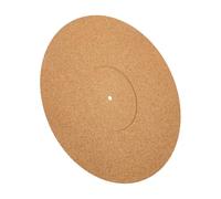 Cabilock Cork Vinyl Record Mat for Turntables Vibration-absorbing Protective Slipmat with Groove Design Natural Cork Platter Pad for Phonograph Record Players