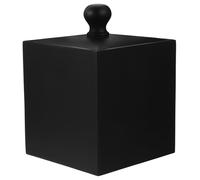 Cabilock Cotton Bud Dispenser Black Cotton Swab Box Storage Case with Lid Toothpick Holder Black Storage Container