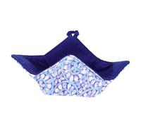 Cabilock Cotton Microwave Bowl Holder Heat Insulated Pot Mat for Oven and Soup Bowls Non-deformable Reusable Heat Protection Mat Blue Anti-scald