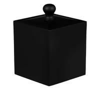 Cabilock Cotton Swab Holder Storage Box with Lid Toothpick Organizer Compact Cosmetic Case 4.41X3.11X3.11In for Bathroom Home Daily Use