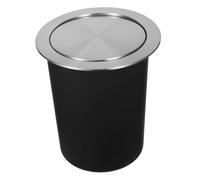 Cabilock Countertop Trash Can Stainless Steel Embedded Design with Lid for Kitchen Use Smell Control Desktop Waste Bin Flush Mount Garbage Holder