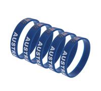 Cabilock Country Flag Printed Silicone Wristband 5pcs for Sports Matches