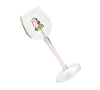 Cabilock Creative 300Ml Rose Shaped Glass Wine Goblet with Stem for Home Dining, Reusable Floral Cocktail Cup for Party and Valentine’S Day