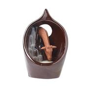 Cabilock Creative Giraffe Ceramic Backflow Incense Burner Waterfall Aroma Stove for Home Decor and Aromatherapy Elegant Indoor Ornament Gift for Family and Friends