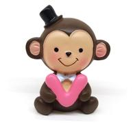 Cabilock Creative Resin Monkey Ornament Love Cartoon Desktop Decoration for Valentines Day Romantic Home and Kitchen Adornment