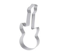 Cabilock Creative Stainless Steel Cookie Cutters Chocolate Guitar Mold with Non-Stick Feature, Easy to Demould Big Guitar Shape for Fondant and Sponge Cake Baking at Home or Professional