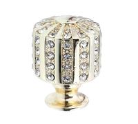Cabilock Crystal Diamond Cabinet Knob Single Hole Golden Wardrobe Handle
