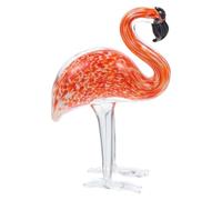 Cabilock Crystal Flamingo Figurine Decorative Glass Ornament for Home and Garden Desktop Display Stable Colored Glass Adornment with Romantic Style and Car Decoration