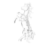 Cabilock Crystal Horse Figurine Chinese Year Decor Realistic Desktop Sculpture Elegant Feng Shui Ornament for Home Office Study Collectible Paperweight
