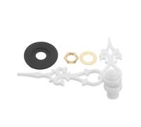 Cabilock Cuckoo Clock Hands Replacement Part with Nut and Gasket for Bedroom and Wall Clocks White Plastic and Metal Material Accurate Timekeeping DIY Repair Accessory
