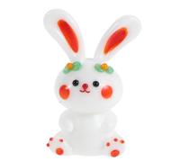 Cabilock Cute Bunny Decor Easy Maintenance and Wipe Clean Quickly Glass Figurine with Unique Glass Bunny Design for Room Accessories or Office Table Centerpiece
