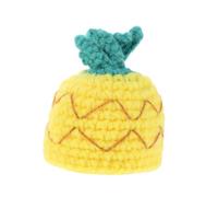Cabilock Cute Knitted Banana Hat Mini Fruit Cap for Freshness Preservation Fun Crochet Doll Accessories for Holiday Parties and Themed Events Unique Party Decorations