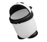 Cabilock Cute Panda Trash Can for Home and Office with Odour Prevention Plastic Cover, Cartoon Waste Bin for Storing Tiny Things, Mini Garbage Bin for Boys and Girls Rooms