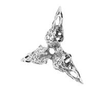 Cabilock Dark Silver Bird Skull Crystal Ball Base Creative Desktop Display Stand for Balls Metal Crafted