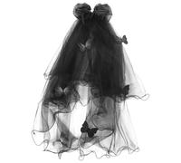 Cabilock Day Of The Dead Veil: Cathedral Wedding Bride Halloween Gothic Costume Veil Cosplay Halloween Party Accessories for Women