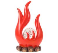 Cabilock Decor for Tv Stand: Miniature Flame Effect Resin Sculpture - Artistic Fire Statue Ornament - Modern Abstract Art Figurine for Living Room Bedroom