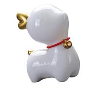 Cabilock Deer Ornament Tabletop Reindeer Decor Reindeer Tea Pet Mini Animal Figure Ceramic Tea Pet Figurine Deer Table Decoration Deer Sculptures Desk Topper White Ceramics Bonsai Indoor