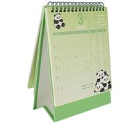Cabilock Delicate Panda Pattern Desk Calendar Monthly Standing Desktop Planner for Home and Office Cute Daily Organizer with Bright Designs Family and Personal Use