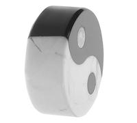 Cabilock Delicate Stone Eight-diagram Sculpture Black and White Taiji Yin Yang Ornament for House Decoration with Long Time Use and Fade Resistance, for Scene Decoration