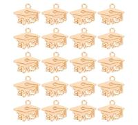 Cabilock Design Pendants Bulk for Unique for Jewelry Crafting and Making 100pcs Alloy Period Charms with Metal Tassels Resistant to Fading Graduation Shoe