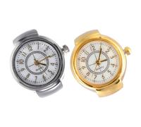 Cabilock Digital Finger Ring Watches Stylish Alloy Dial Finger Watch 2pcs for Men and Women with Not Easy to Break and Not Easy to Deform Features, for Graduation Party and Different
