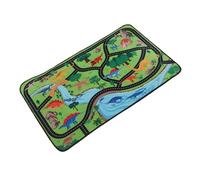 Cabilock Dinosaur Play Mat for Non-slip Cartoon Road Rug with Traffic and Dinosaur Sturdy Foldable Floor Carpet for Bedroom and Playroom Educational Rug