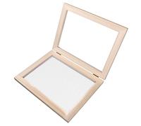 Cabilock Diy Paper Making Frame Set for Boys and Girls, A5 Wood Papermaking Screen with Double Mold, Handmade Flower and Plant Pulp Craft Tool for Children's Art Projects and Diy Papermaking